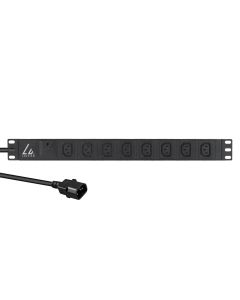Lanview LVR-2MC14-SPD-C13X8 energiedistributie 8 AC-uitgang(en) 1U Zwart
