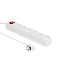 Microconnect MC-GRU00615WS power uitbreiding 1,5 m 6 AC-uitgang(en) Binnen Wit