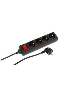 Microconnect MC-GRU00415BS power uitbreiding 1,5 m 4 AC-uitgang(en) Binnen Zwart