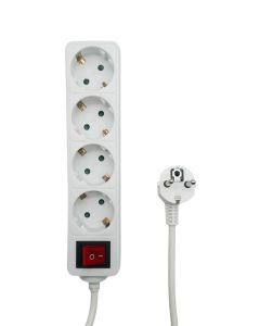 Microconnect MC-GRU0045WS power uitbreiding 5 m 4 AC-uitgang(en) Binnen Wit