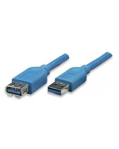 Techly ICOC-U3-AA-30-EX USB-kabel USB 3.2 Gen 1 (3.1 Gen 1) 3 m USB A 5 Gbit/s Blauw