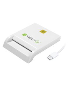 Techly I-CARD-CAM-USB2TYC smart card reader Binnen USB USB 2.0 Wit