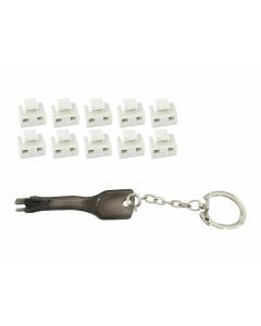 Microconnect MC-RJ45PORTBLOCK-W poortblokker RJ-45 Wit 10 stuk(s)
