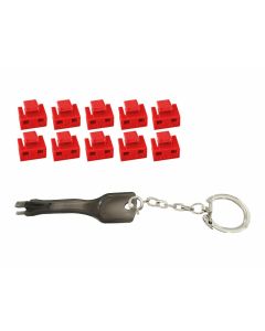 Microconnect MC-RJ45PORTBLOCK-R poortblokker RJ-45 Rood 10 stuk(s)