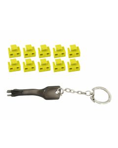 Microconnect MC-RJ45PORTBLOCK-Y poortblokker RJ-45 Geel 10 stuk(s)