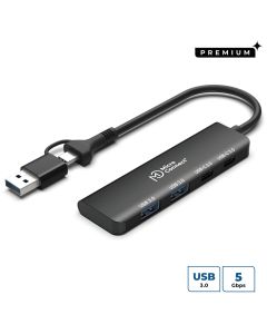 Microconnect UC0066-5G-USB-C-4IN1 interface hub USB 3.2 Gen 2 (3.1 Gen 2) Type-C 5000 Mbit/s Zilver
