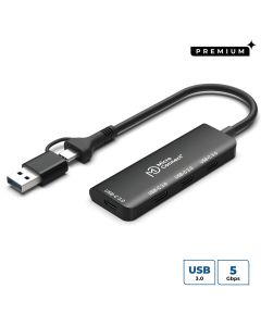 Microconnect UC0070-5G-USB-C-4IN1-C interface hub USB 3.2 Gen 1 (3.1 Gen 1) Type-C 5000 Mbit/s Zilver