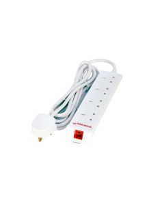 Microconnect MC-UKSURGESTRIP4-2M power uitbreiding 4 AC-uitgang(en) Binnen Wit