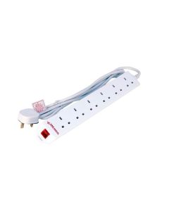 Microconnect MC-UKSURGESTRIP6-2M power uitbreiding 6 AC-uitgang(en) Binnen Wit