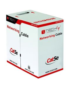 Techly ITP7-UTP-IC-CCA netwerkkabel Grijs 305 m Cat5e U/UTP (UTP)