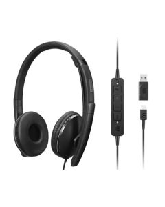 Lenovo 4XD1M45627 hoofdtelefoon/headset Bedraad Hoofdband USB Type-C Zwart