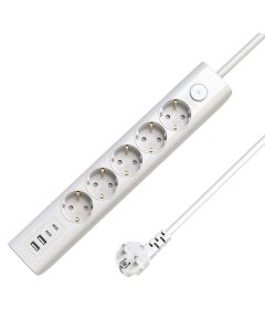 Microconnect MC-GRU00515WS-USB power uitbreiding 1,5 m 5 AC-uitgang(en) Binnen Wit