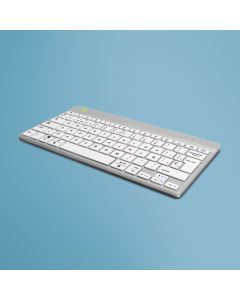 R-Go Tools Ergonomisch toetsenbord R-Go Compact Break, compact toetsenbord met pauzesoftware, QWERTY (ES), Bluetooth, wit