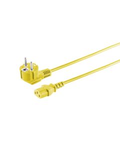 Microconnect MC-SCHUANGC13180Y electriciteitssnoer Geel 1,8 m Netstekker type E+F C13 stekker