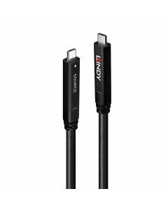 Lindy 43398 USB-kabel USB 3.2 Gen 1 (3.1 Gen 1) 10 m USB C 5 Gbit/s 60 W Zwart