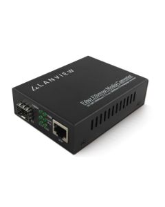 Lanview LVN-MED-SFP-1000BASE-X netwerk media converter Multimode Zwart