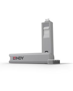 Lindy 40427 poortblokker Poortblokker + sleutel USB Type-C Wit 5 stuk(s)