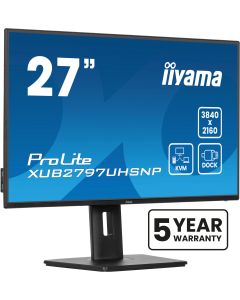 iiyama ProLite XUB2797UHSNP-B1 computer monitor 68,6 cm (27") 3840 x 2160 Pixels 4K Ultra HD LED Zwart