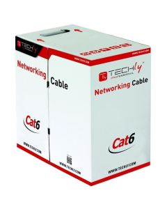 Techly ITP-C6F-FL netwerkkabel Grijs 305 m Cat6 F/UTP (FTP)