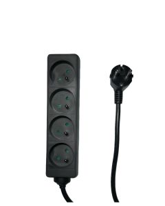 Microconnect MC-PS040150FRB power uitbreiding 1,5 m 4 AC-uitgang(en) Binnen Zwart