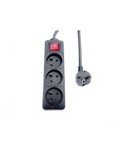 Microconnect MC-PSOO030150FRB power uitbreiding 1,5 m 3 AC-uitgang(en) Binnen Zwart