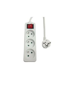 Microconnect MC-PSOO030150FRW power uitbreiding 1,5 m 3 AC-uitgang(en) Wit