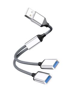 Microconnect MC-USBA-AFAF video kabel adapter 0,13 m USB Type-A Zilver