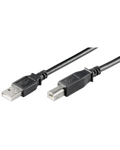 Microconnect USBAB3B-LSZH USB-kabel USB 2.0 3 m USB A USB B Zwart
