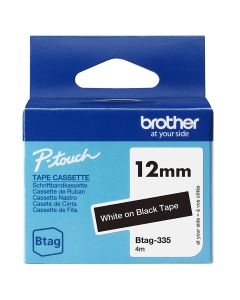 Brother BTAG-335 labelprinter-tape Wit op zwart