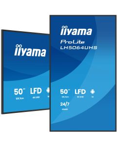 iiyama LH5064UHS-B1AG beeldkrant Digitale signage flatscreen 127 cm (50") Wifi 500 cd/m² 4K Ultra HD Zwart Type processor Android 24/7