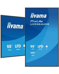 iiyama LH5564UHS-B1AG beeldkrant Digitale signage flatscreen 139,7 cm (55") Wifi 500 cd/m² 4K Ultra HD Zwart Type processor Android 24/7