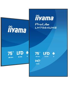 iiyama LH7564UHS-B1AG beeldkrant Digitale signage flatscreen 190,5 cm (75") Wifi 500 cd/m² 4K Ultra HD Zwart Type processor Android 24/7