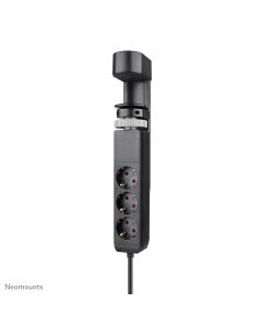 Neomounts DS22-840BL6 Bureaucontactdoos met klem en USB-C en USB-A poorten - Quick-charge