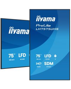 iiyama LH7575UHS-B2AG beeldkrant Digitale signage flatscreen 190,5 cm (75") LCD Wifi 500 cd/m² 4K Ultra HD Zwart Type processor Android 11 24/7