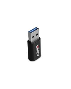 Lindy 71264 tussenstuk voor kabels USB Type A USB Type C Zwart