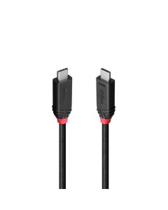 Lindy 37000 USB-kabel USB4 Gen 3x2 0,5 m USB C 40 Gbit/s 240 W Zwart