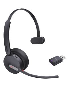 Yealink WH64 Hybrid Mono Teams Headset Draadloos Hoofdband Kantoor/callcenter Micro-USB Bluetooth Zwart