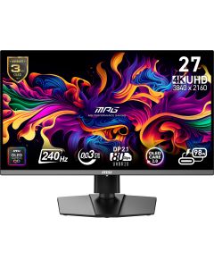 MSI MPG 272URXDE QD-OLED computer monitor 67,3 cm (26.5") 3840 x 2160 Pixels 4K Ultra HD Zwart