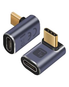 Techly IADAP USB4C-40G tussenstuk voor kabels USB-C 4.0 Grijs