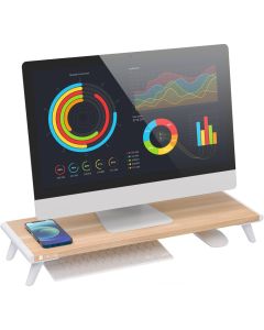 Techly ICA-MS 389 flat panel bureau steun Wit, Hout