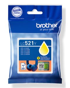 Brother LC521Y inktcartridge 1 stuk(s) Origineel Geel