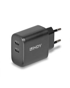 Lindy 73438 oplader voor mobiele apparatuur Universeel Zwart AC Snel opladen Binnen