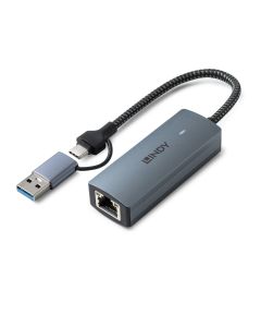 Lindy 43415 interface hub USB 3.2 Gen 2 (3.1 Gen 2) Type-C 5000 Mbit/s Grijs