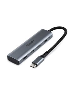Lindy 43414 interface hub USB 3.2 Gen 2 (3.1 Gen 2) Type-C 10000 Mbit/s Grijs