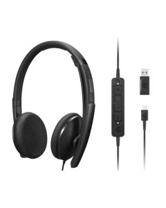 Lenovo 4XD1M45626 hoofdtelefoon/headset Bedraad Hoofdband USB Type-C Zwart