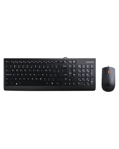 Lenovo 300 toetsenbord Inclusief muis Universeel USB QWERTY Amerikaans Engels Zwart