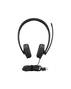 Lenovo 4XD1P83425 hoofdtelefoon/headset Bedraad Hoofdband Oproepen/muziek USB Type-A Zwart