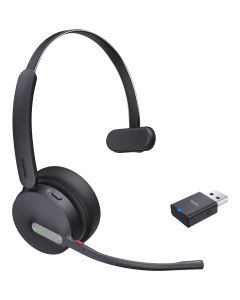 Yealink WH64 Hybrid Mono UC Headset Draadloos Hoofdband Kantoor/callcenter Micro-USB Bluetooth Zwart