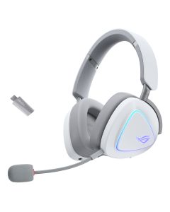ASUS ROG Delta II Headset Bedraad en draadloos Hoofdband Gamen USB Type-C Bluetooth Wit