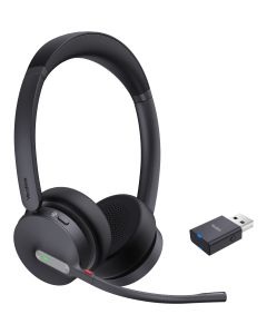 Yealink WH64 Hybrid Dual Teams Headset Draadloos Hoofdband Kantoor/callcenter Micro-USB Bluetooth Zwart